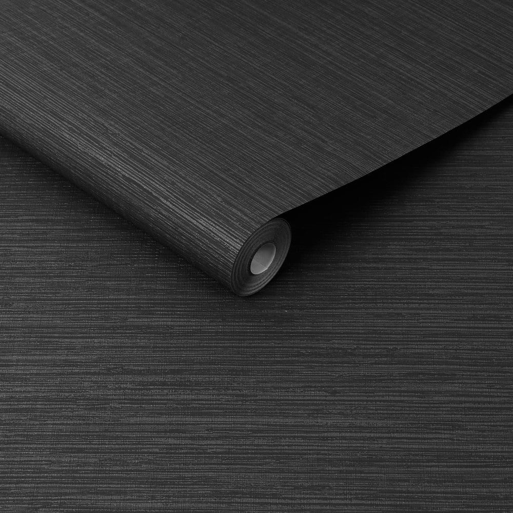 120724 - Serenity Plain Wallpaper - Black - Superfresco Easy