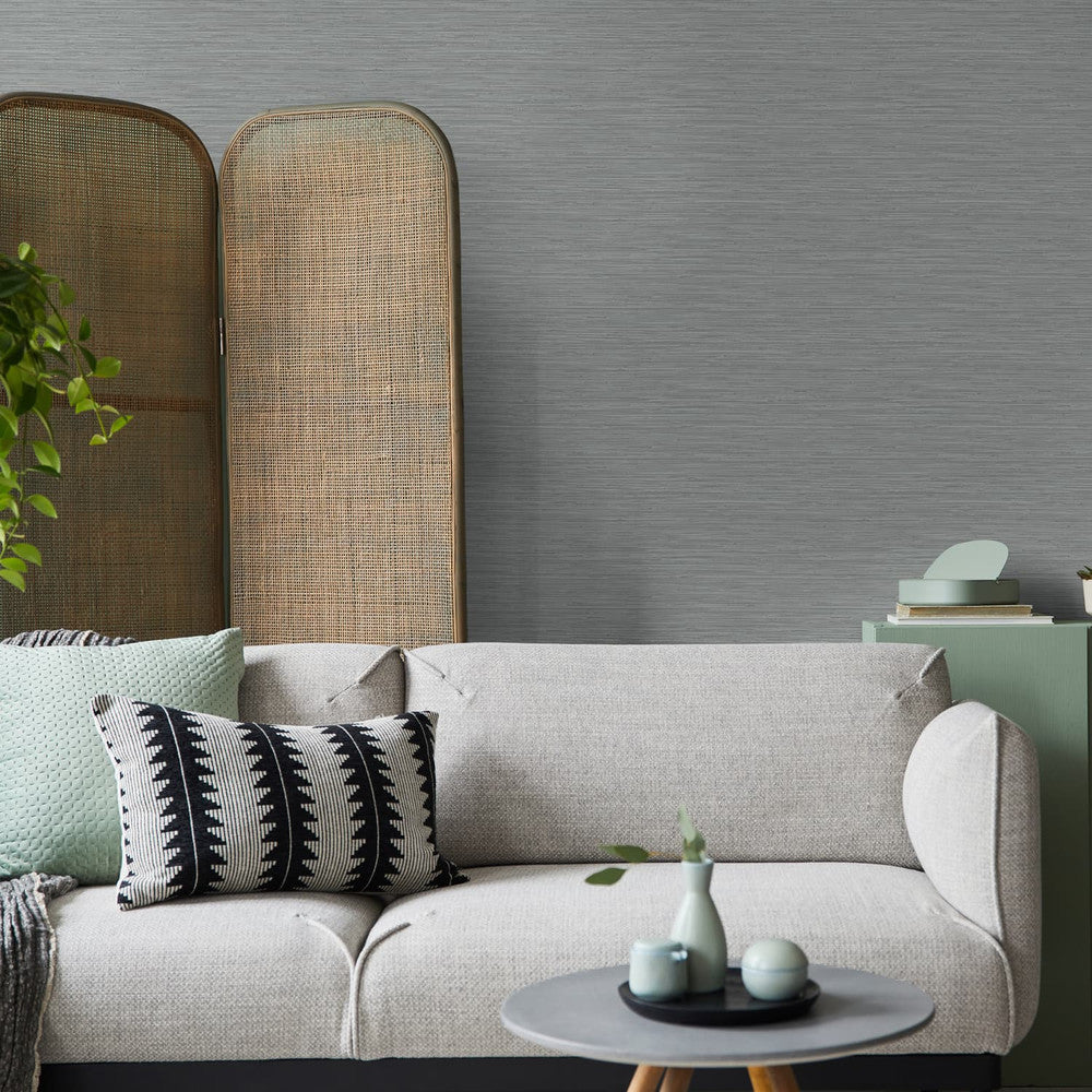 120729 - Serenity Plain Wallpaper - Grey - Superfresco Easy