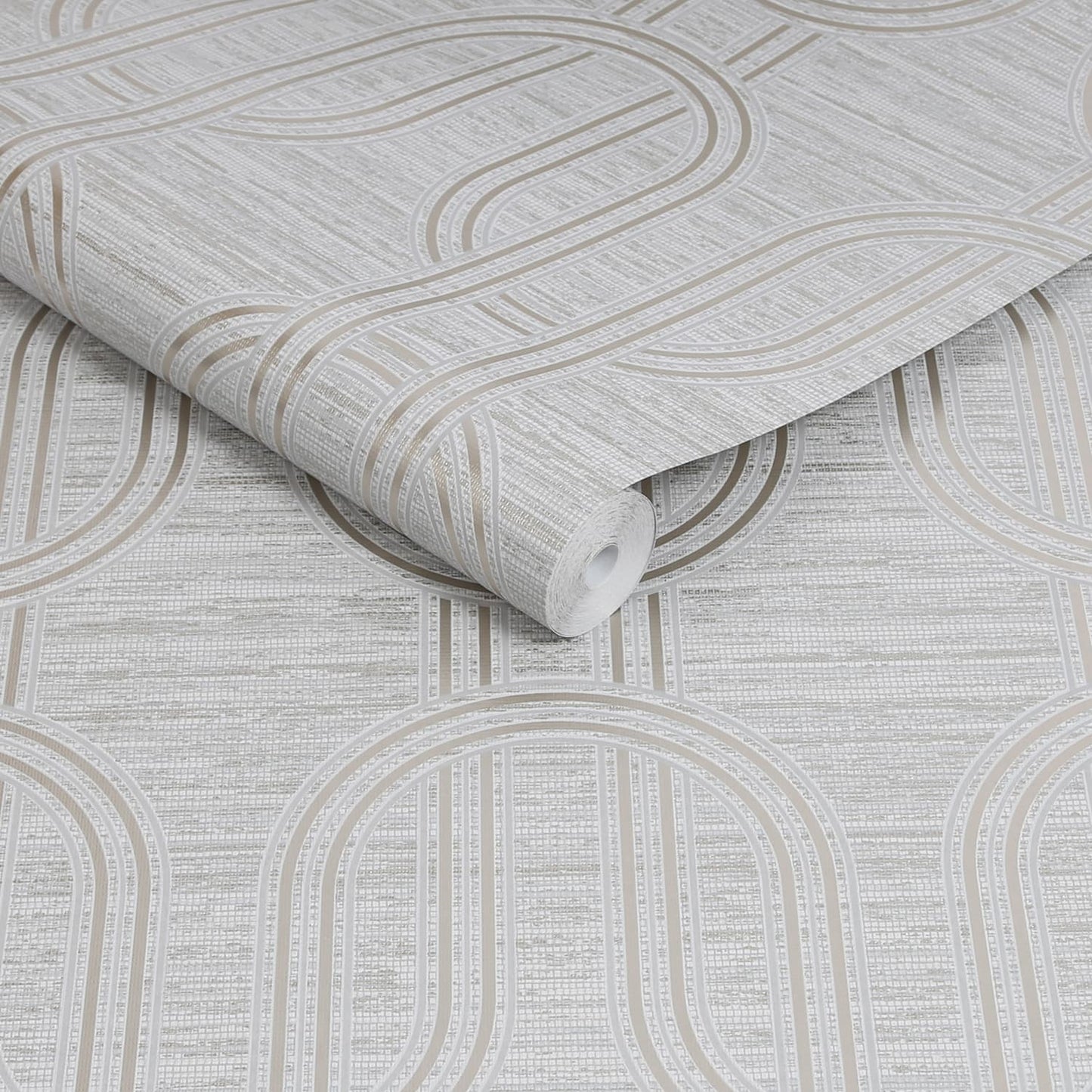 120857 - Indulgent Geo Wallpaper - Moonstone - Boutique Luxury