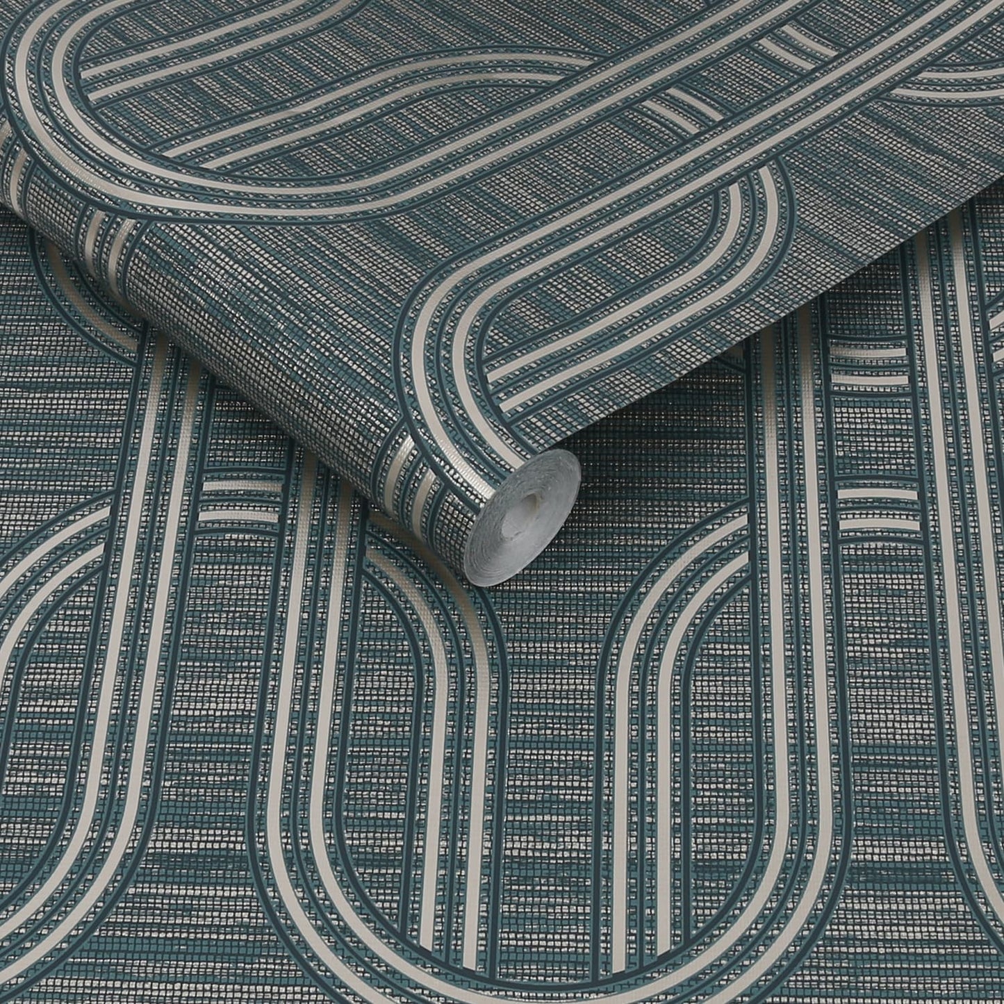120859 - Indulgent Geo Wallpaper - Emerald - Boutique Luxury