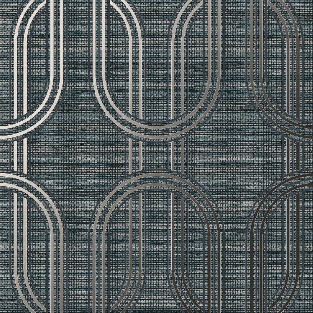 120859 - Indulgent Geo Wallpaper - Emerald - Boutique Luxury