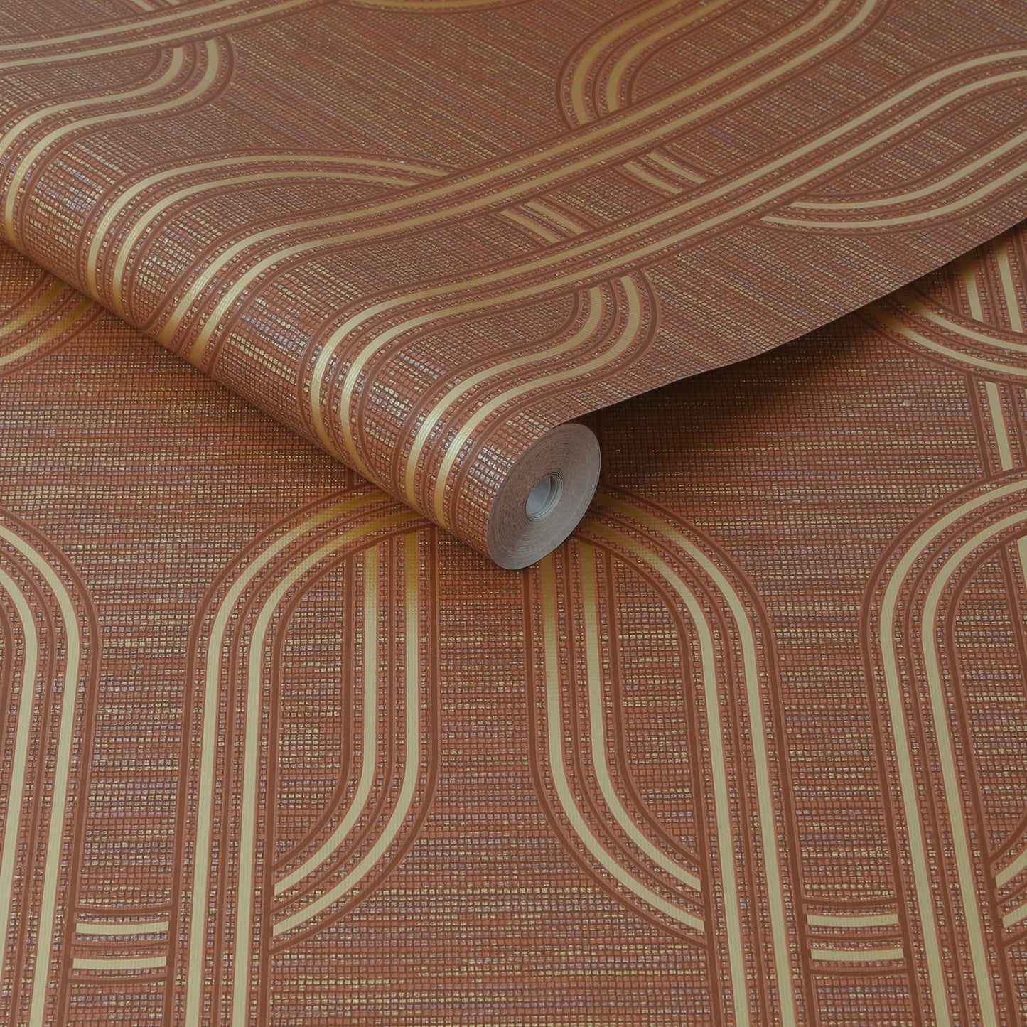 120861 - Indulgent Geo Wallpaper - Ruby - Boutique Luxury