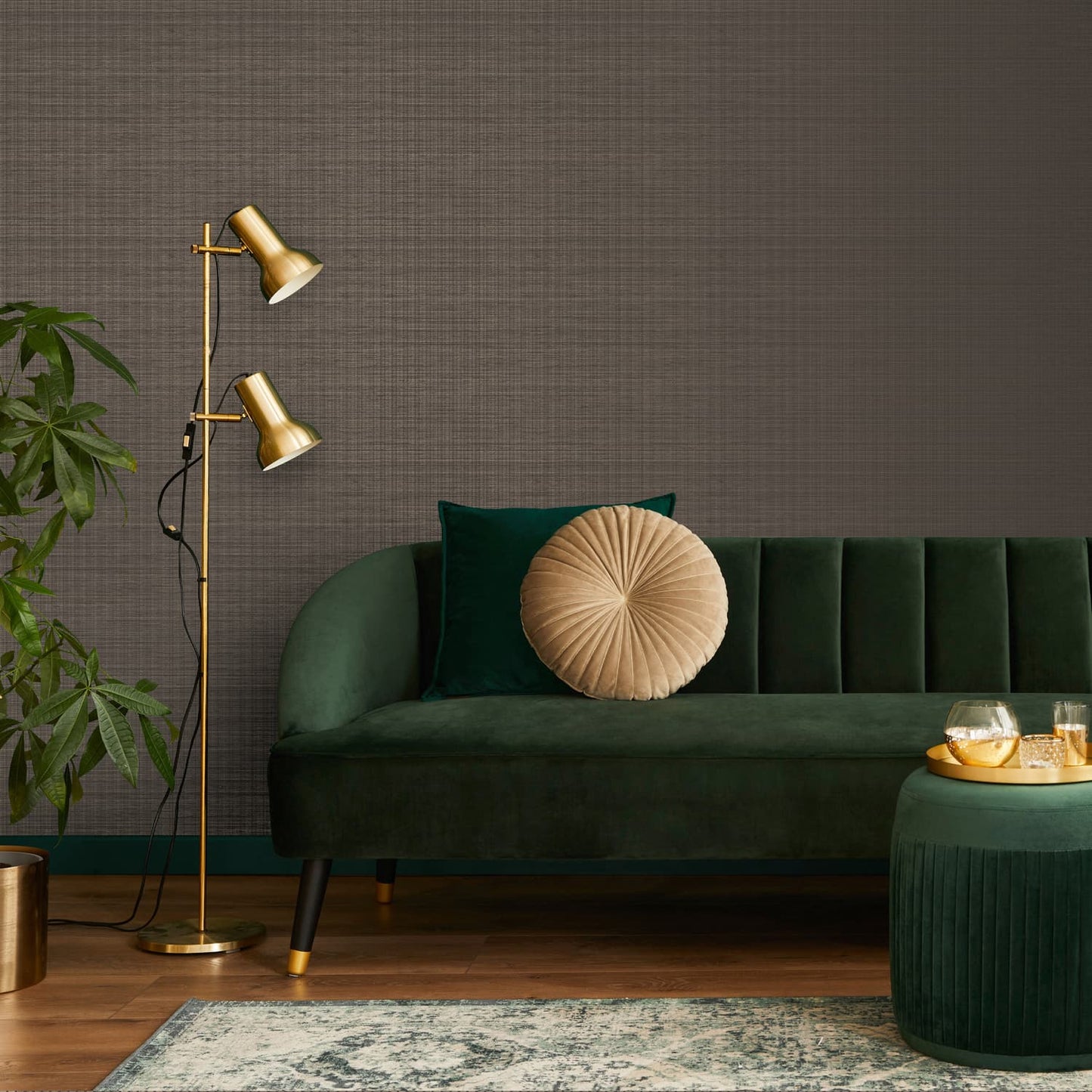 120864 - Gilded Texture Wallpaper - Taupe - Boutique Luxury
