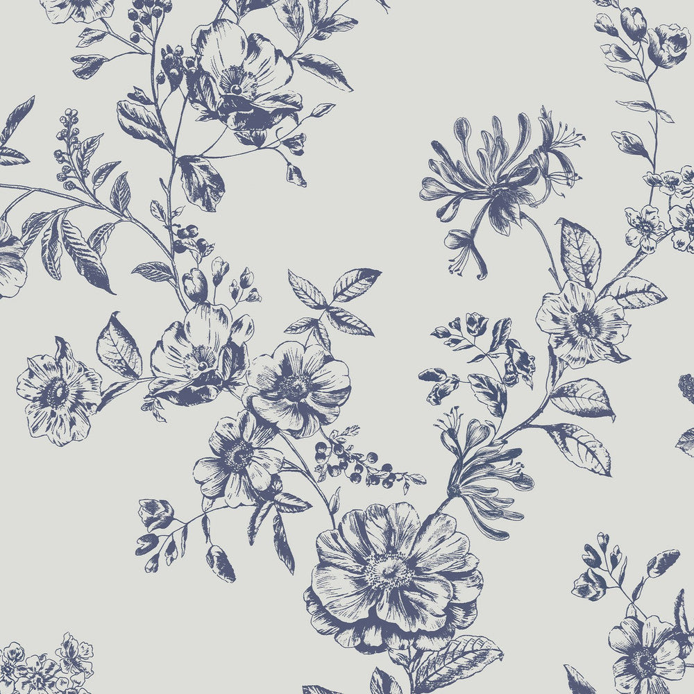 120866 - Honey Floral Wallpaper - Cream - Joules