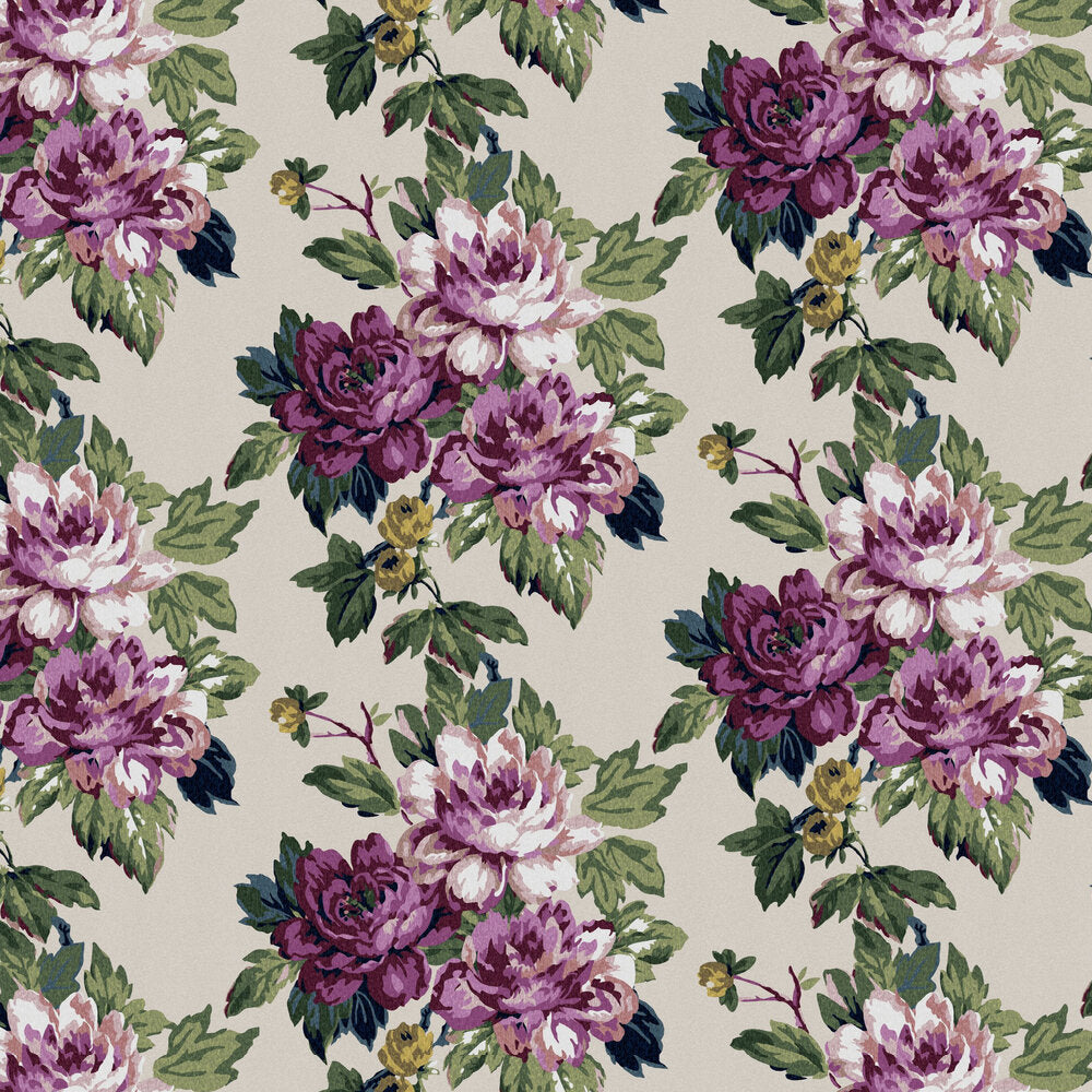 120870 - Invite Floral Wallpaper - Cream - Joules