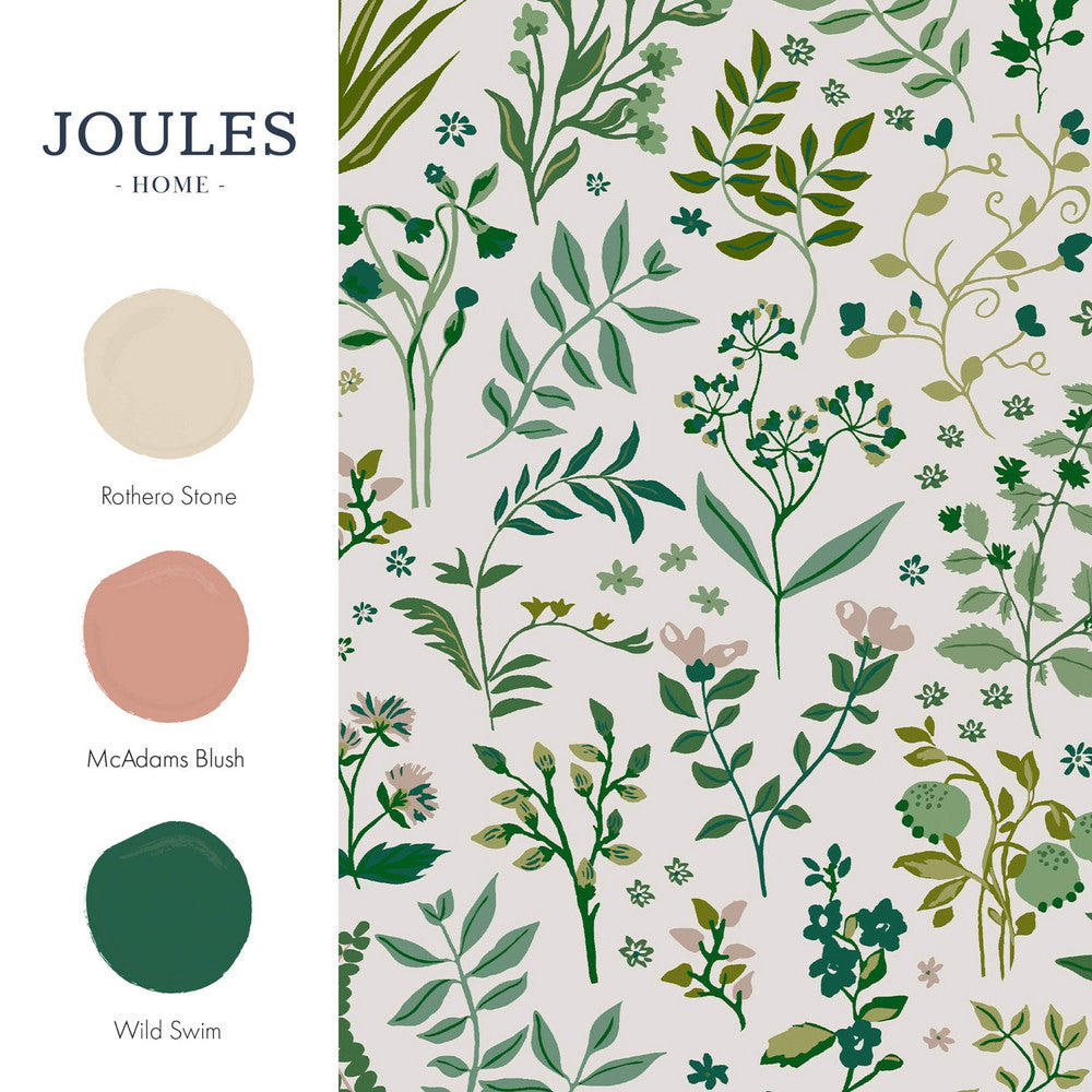 120873 - Holcombe Floral Wallpaper - Cream - Joules