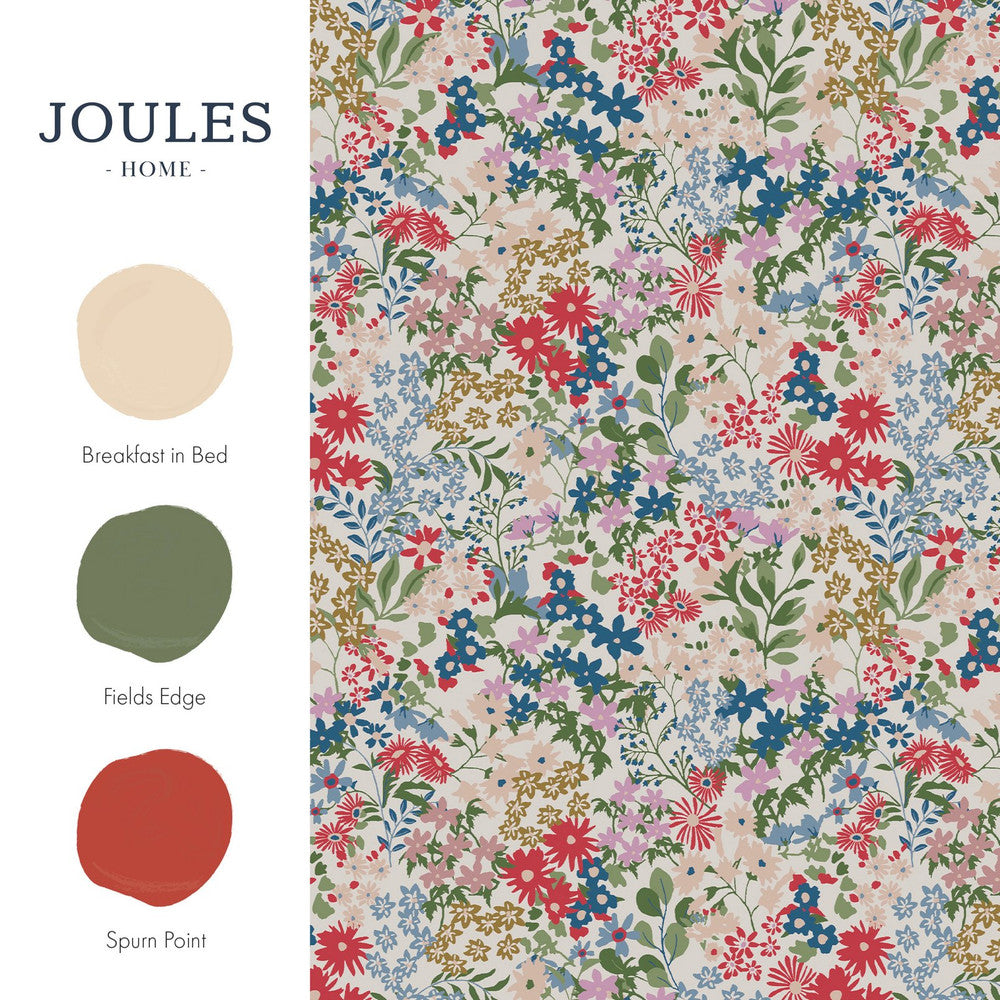 120878 - Sanders Ditsy Wallpaper - Cream - Joules