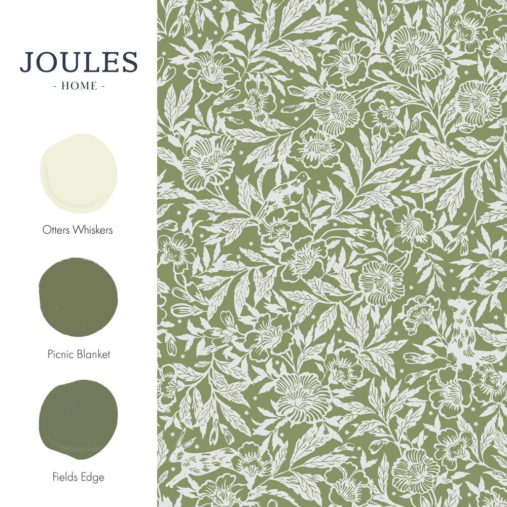 120888 - Twilight Ditsy Wallpaper - Green - Joules