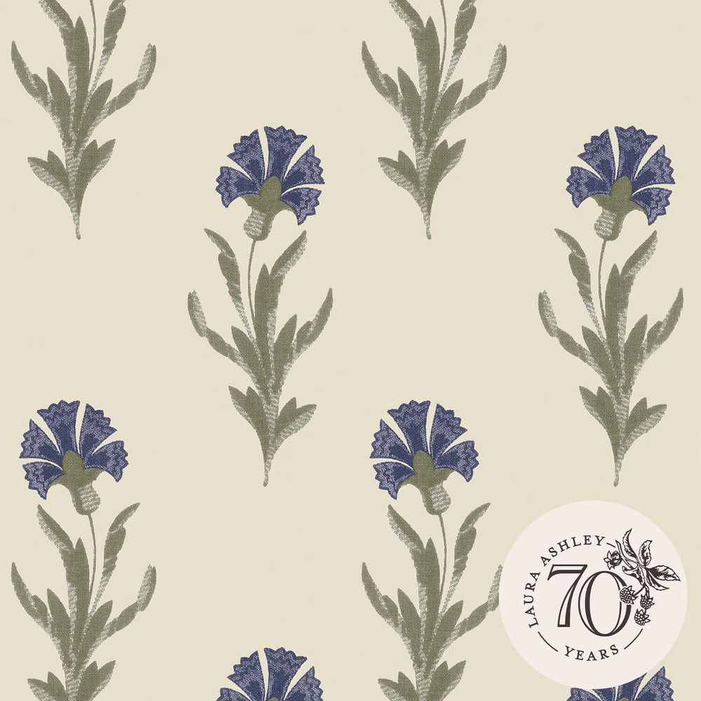 121068 - Dandelion Dusky Wallpaper - Seaspray Blue - Laura Ashley
