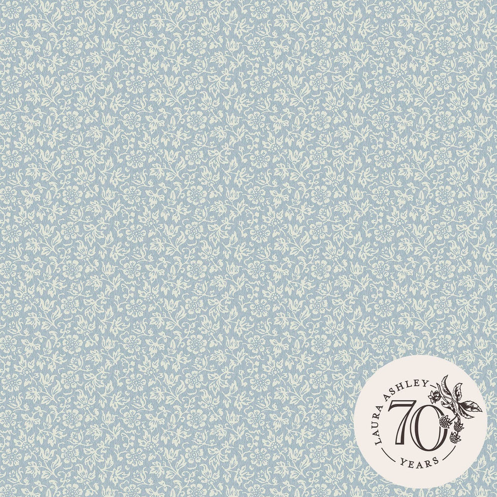 121078 - Sweet Alyssum Wallpaper - Pale Seaspray Blue - Laura Ashley