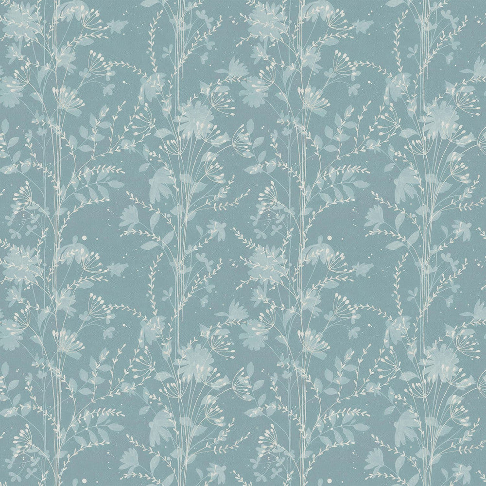 121079 - Fennelton Wallpaper - Pale Newport Blue - Laura Ashley