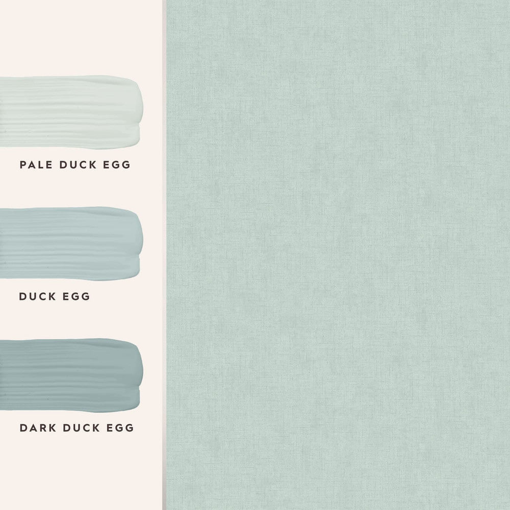 121092 - Plain Wallpaper - Duck Egg - Laura Ashley