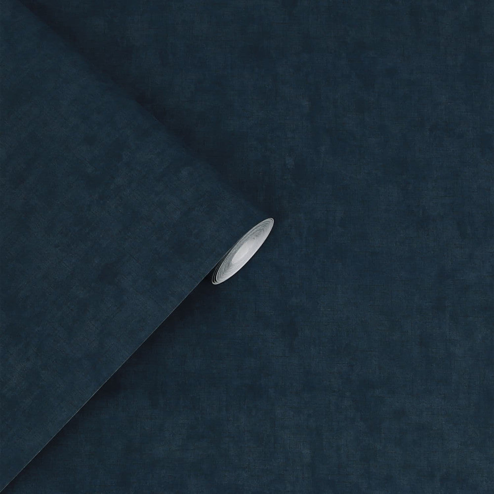121097 - Plain Wallpaper - Midnight Seaspray - Laura Ashley