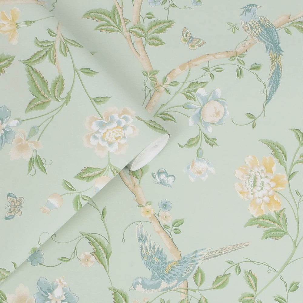 121407 - Summer Palace Wallpaper - Eau de Nil - Laura Ashley