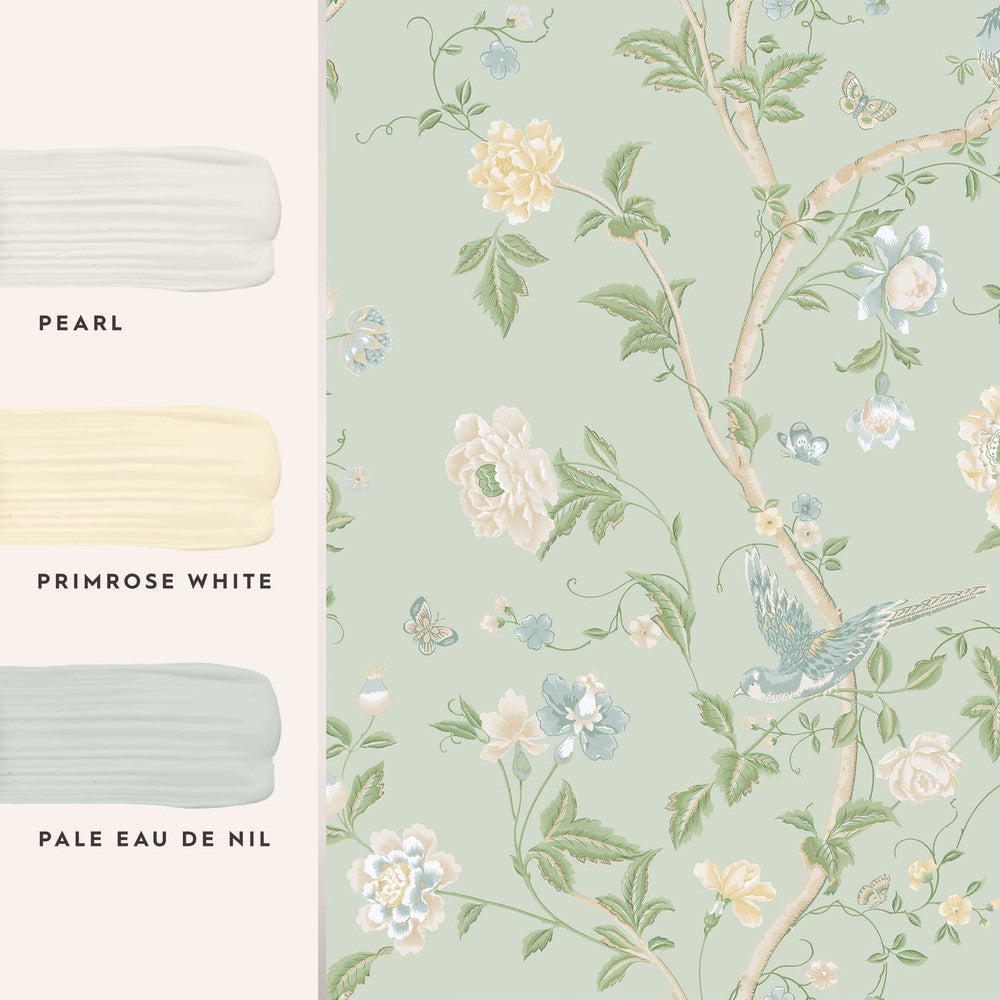 121407 - Summer Palace Wallpaper - Eau de Nil - Laura Ashley