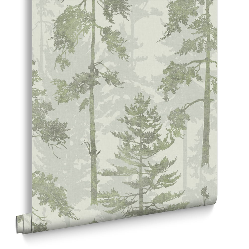 121422 - Norse Forest Wallpaper - Green - Graham & Brown