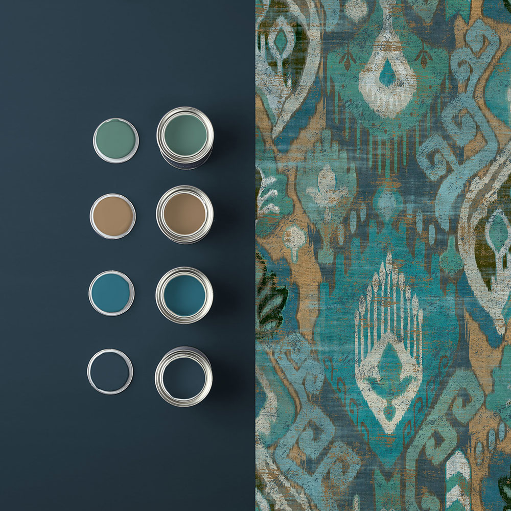 121458 - Daraee Tapestry Wallpaper - Midnight - Graham & Brown