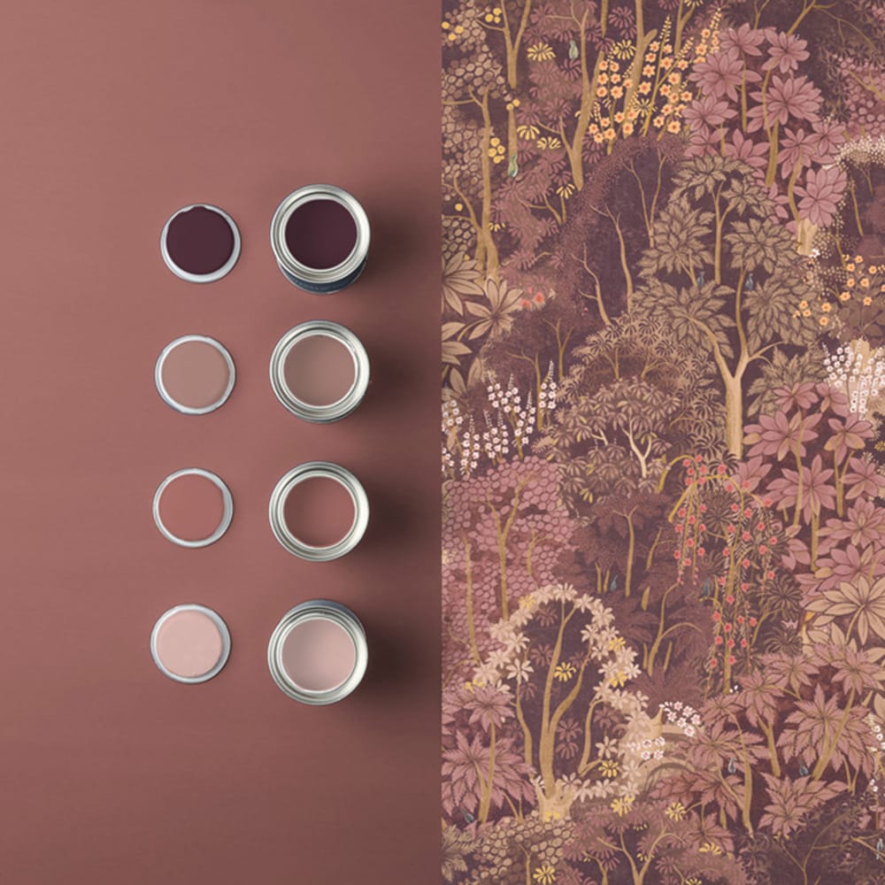 121469 - New Eden Wallpaper - Mulberry - Graham & Brown