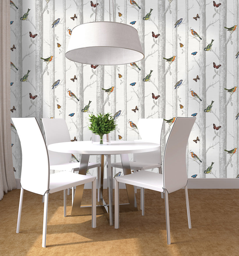 12231 - Epping Wallpaper - White/Multi - Holden Decor