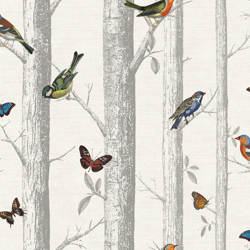 12231 - Epping Wallpaper - White/Multi - Holden Decor