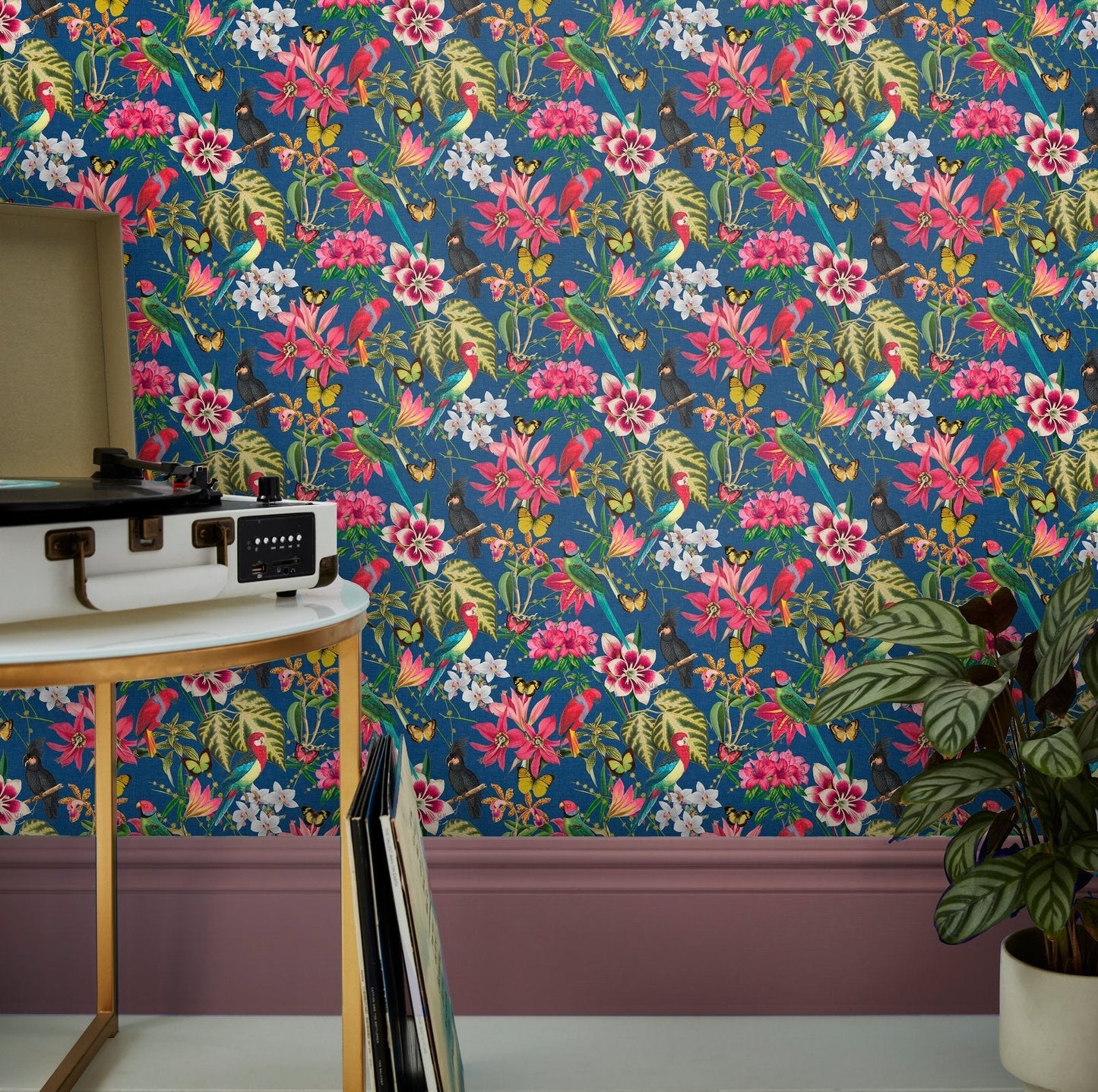 122352 - Paradiso Wallpaper - Deep Navy - Envy