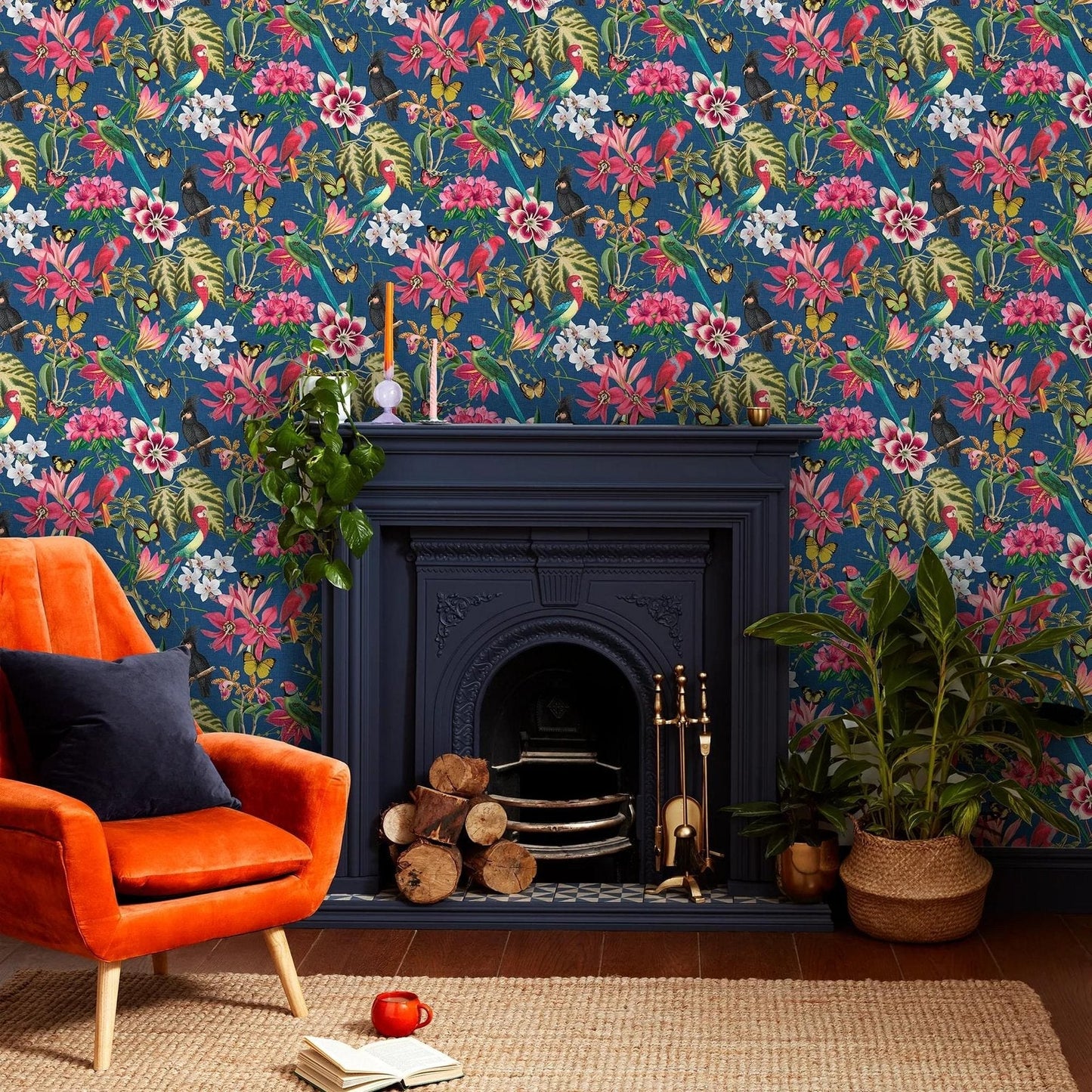 122352 - Paradiso Wallpaper - Deep Navy - Envy