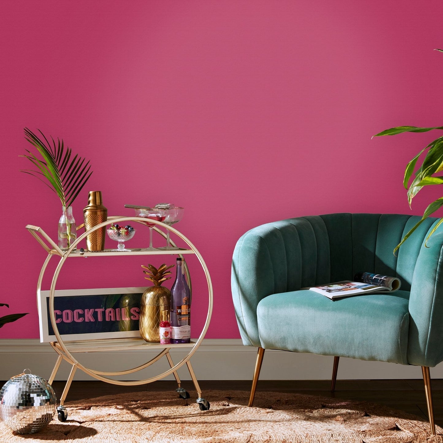 122354 - Stitch Please Wallpaper - Hot Pink - Envy