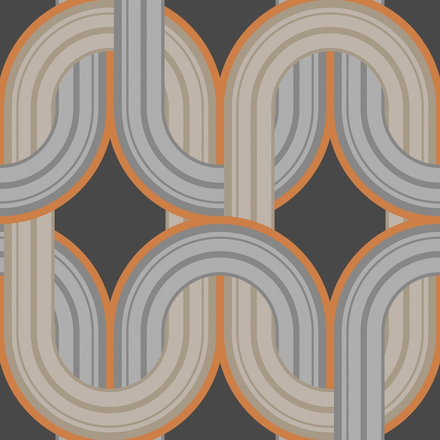 122359 - In the Loop Wallpaper - Choc Orange - Envy