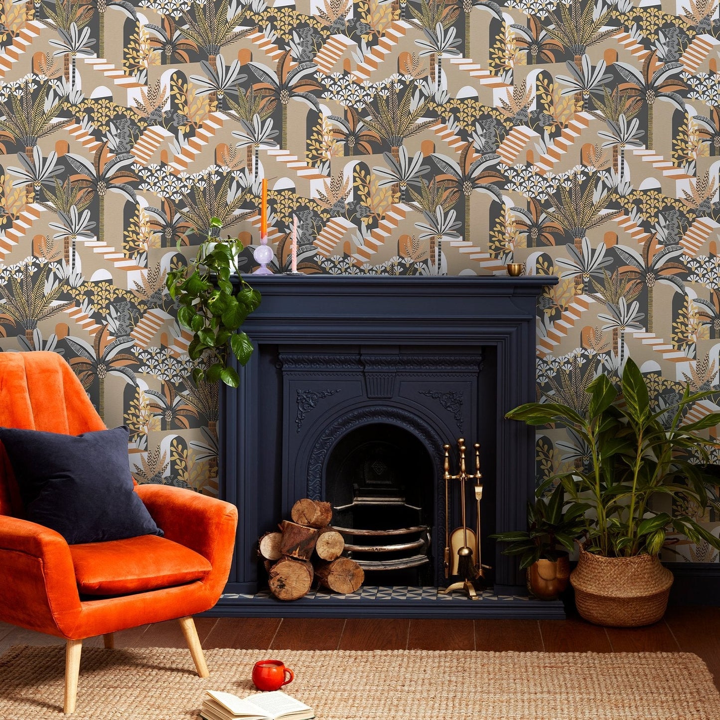 122363 - Vacay Wallpaper - Ochre - Envy