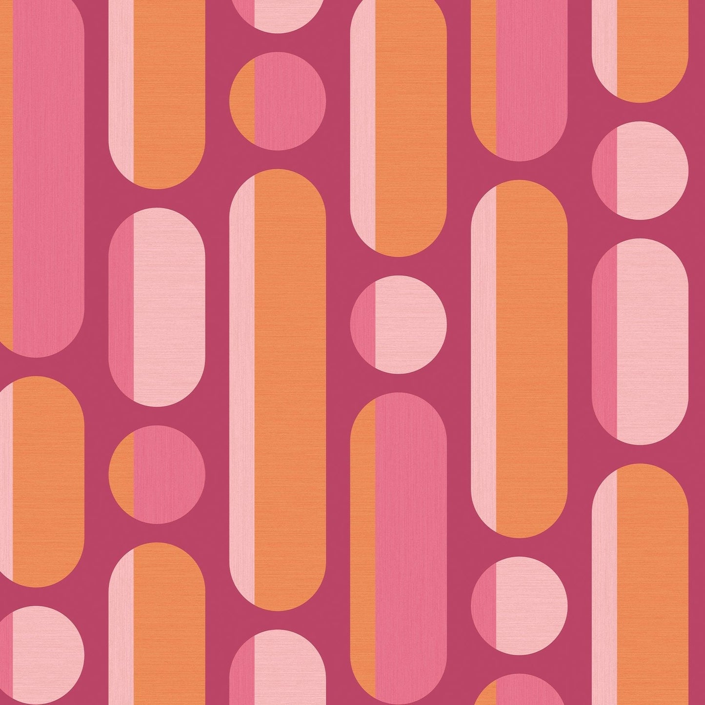 122376 - Morse Wallpaper - Tangerine & Raspberry - Envy