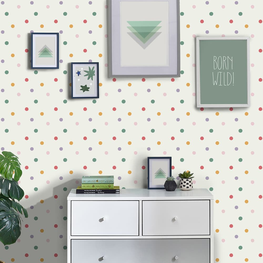 122395 - Bee Spot Wallpaper - Brights - Next