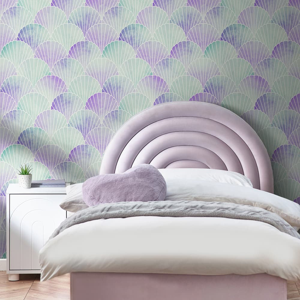 122397 - Mermaid Seashell Mystic Wallpaper - Purple - Next