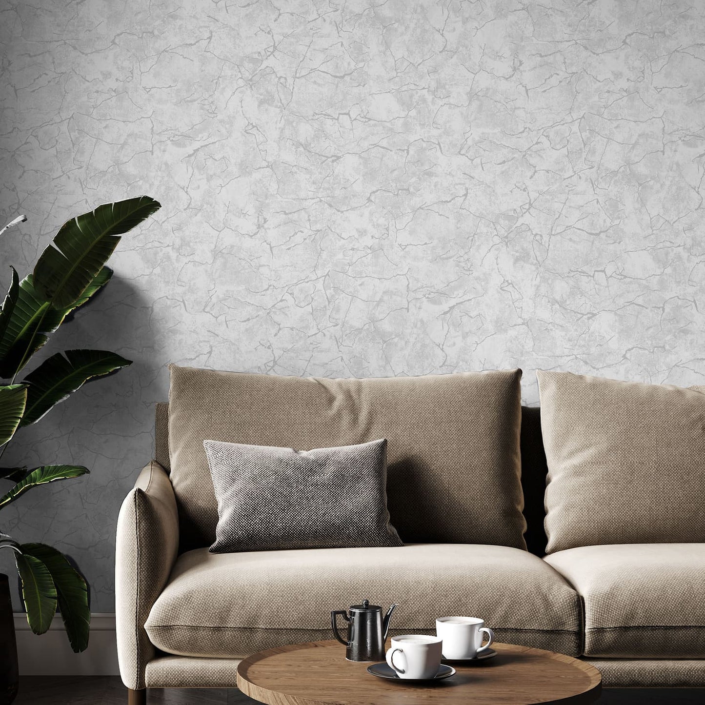 122429 - Carrara Wallpaper - Grey - Boutique Luxury