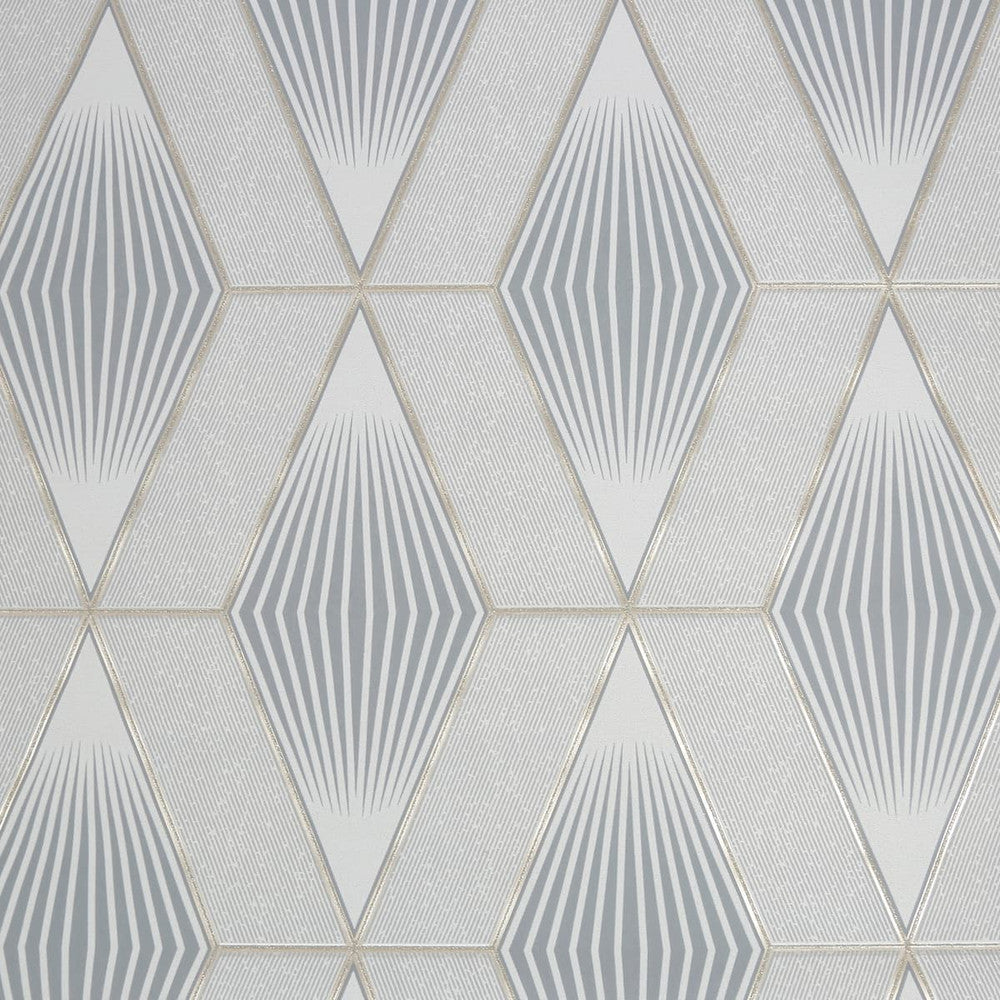 122640 - Chicago Geo Wallpaper - Grey - Superfresco Easy