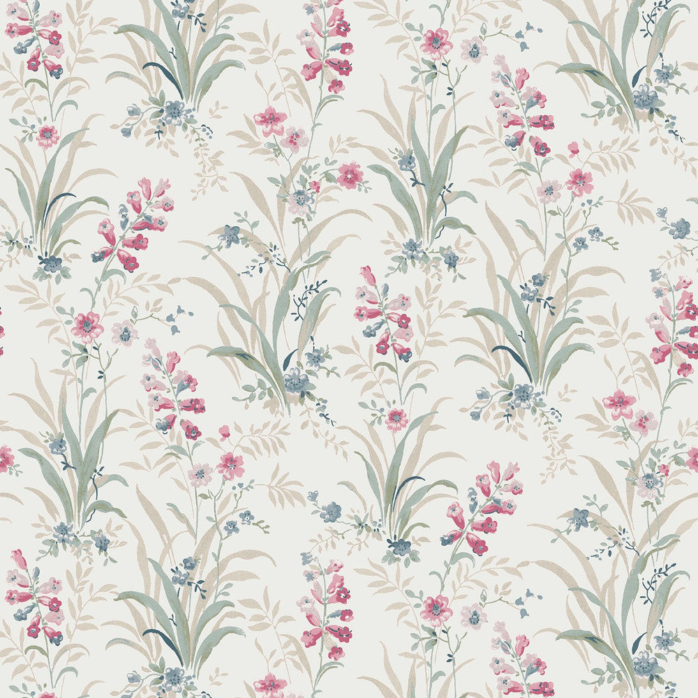 122750 - Mosedale Posy Wallpaper - Soft Natural - Laura Ashley