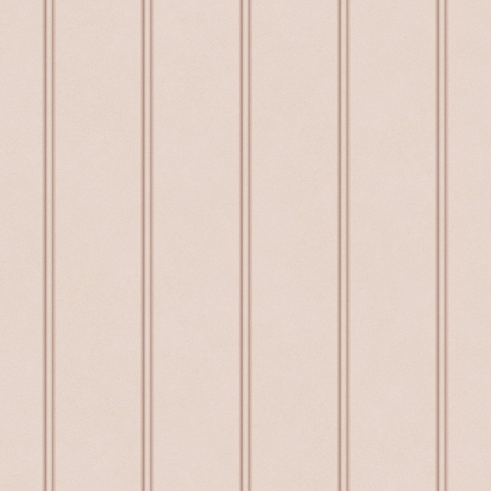 122760 - Chalford Wood Panelling Wallpaper - Plaster Pink - Laura Ashley