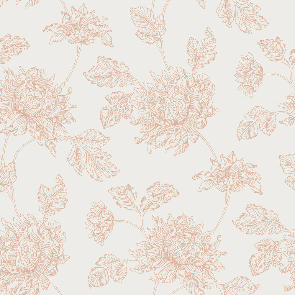 122763 - Stratton Wallpaper - Plaster Pink - Laura Ashley