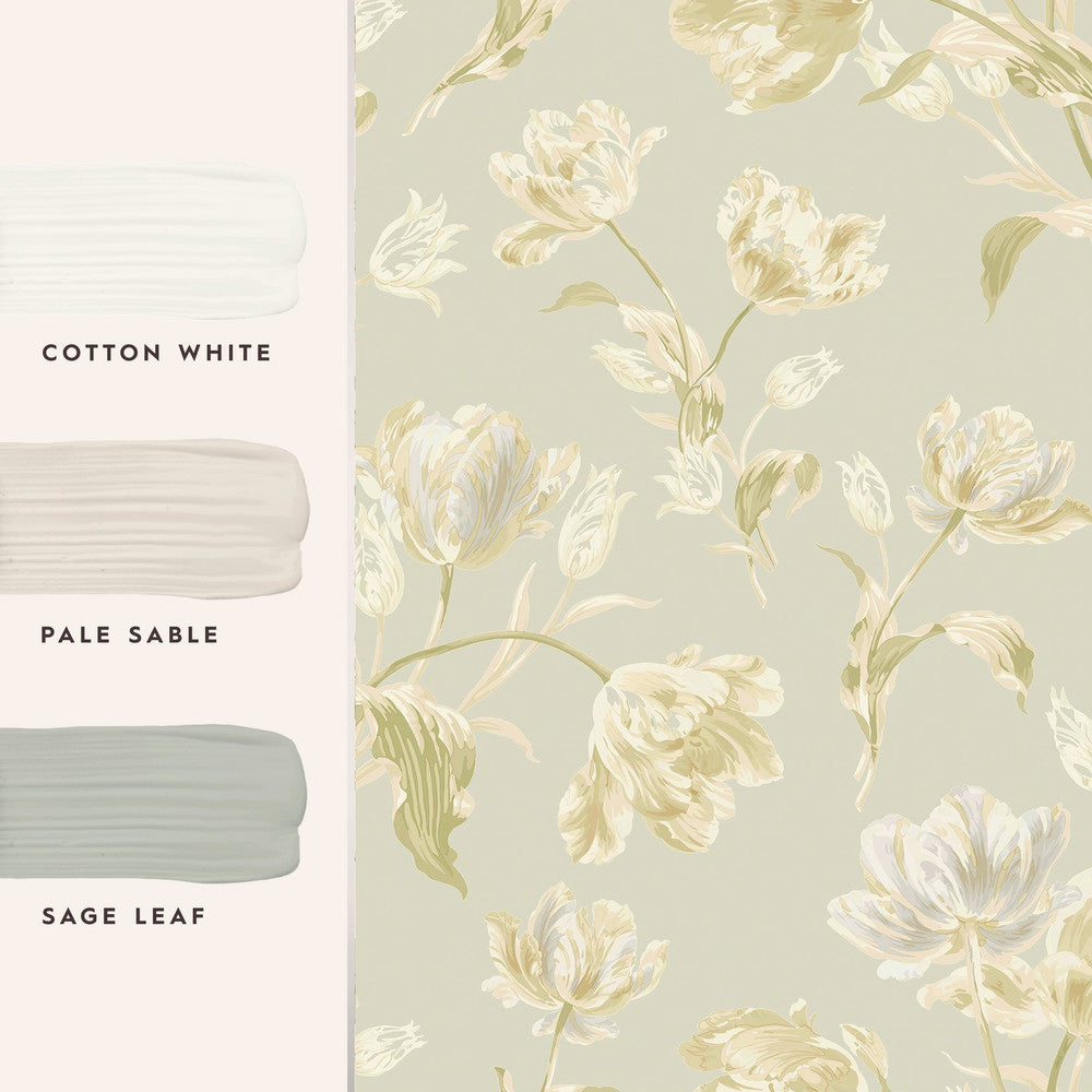 122769 - Gosford Wallpaper - Sage Green - Laura Ashley