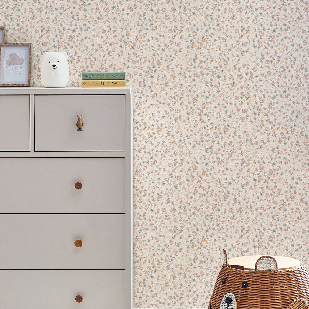 122882 - Calm Ditsy Floral Wallpaper - Cream - Next