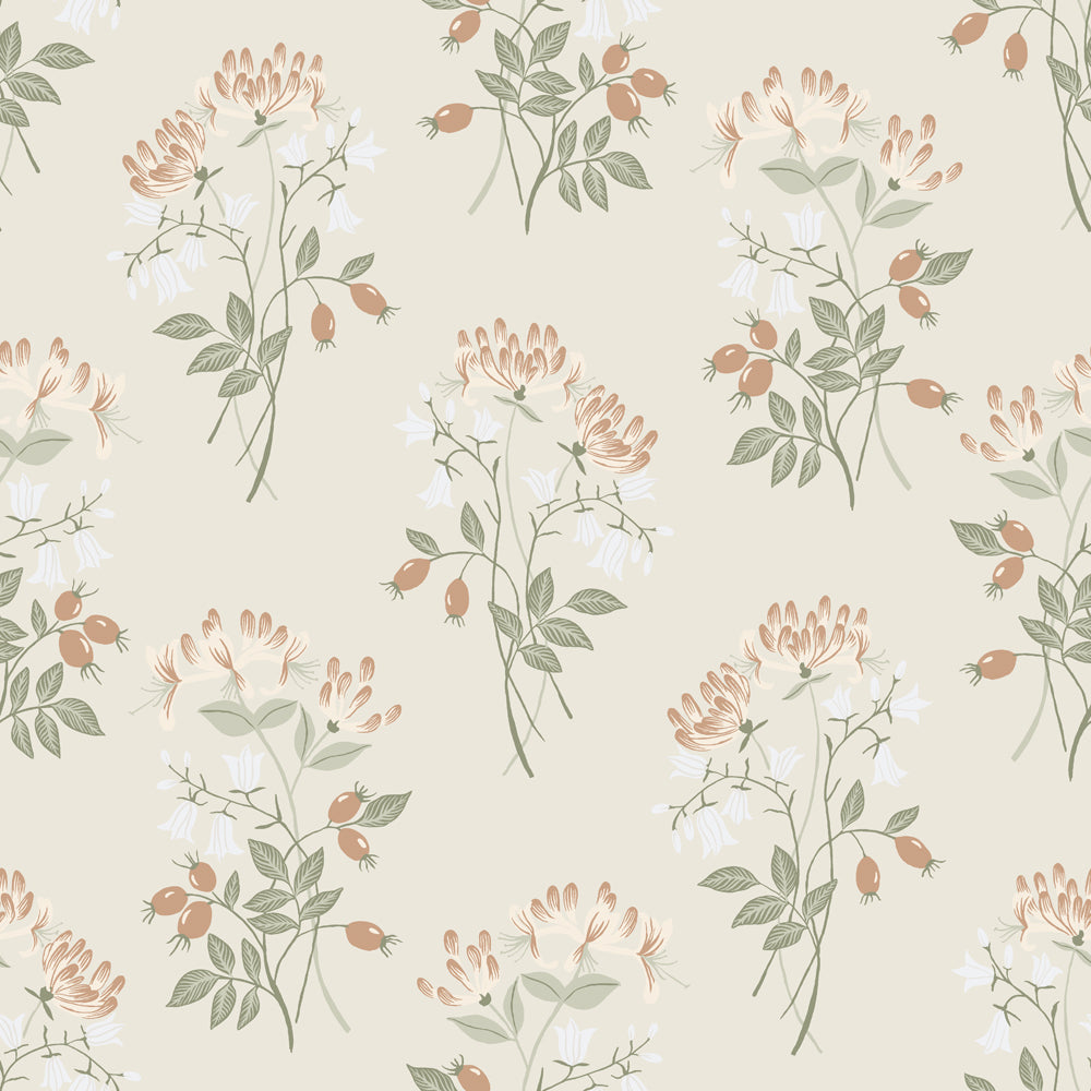 12307 - Kaprifol Wallpaper - Beige - Midbec