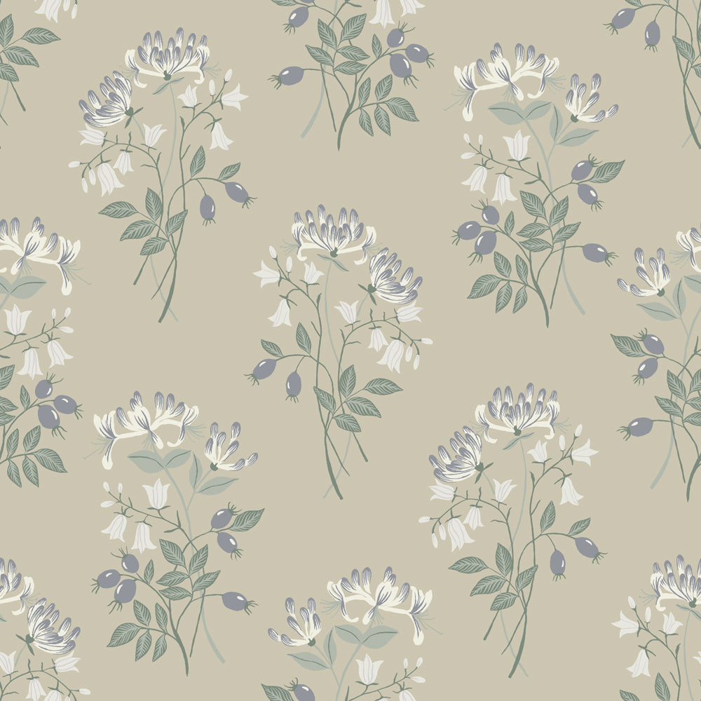 12308 - Kaprifol Wallpaper - Light Green - Midbec