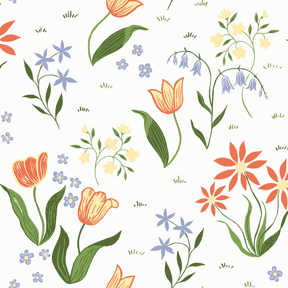12315 - Tulpandans Wallpaper - Multicolored - Midbec