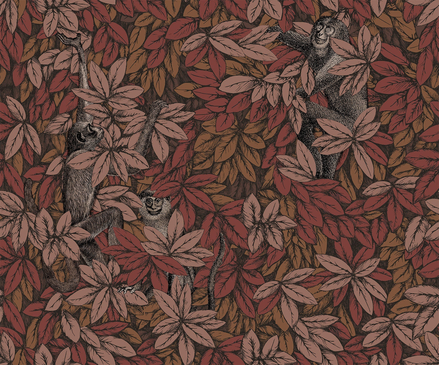 123/10050 - Foglie e Scimmie Wallpaper - Autumnal Leaves - Cole & Son
