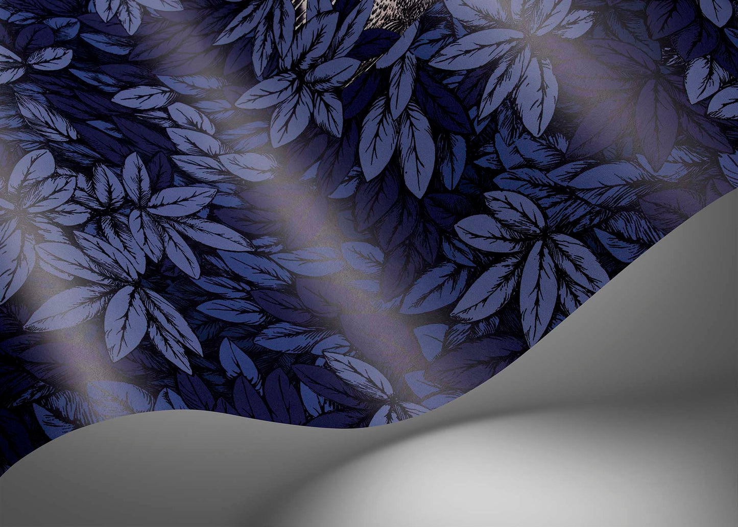 123/11053 - Foglie e Civette Wallpaper - Midnight - Cole & Son