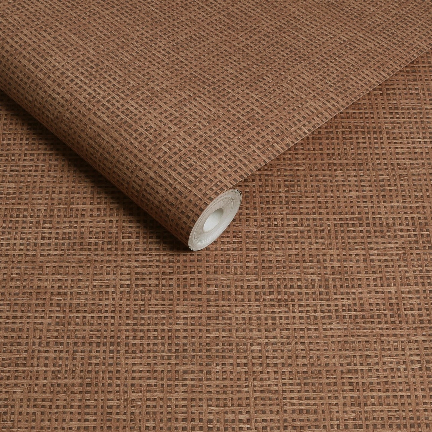 124091 - Rustic Weft Wallpaper - Clay - Graham & Brown