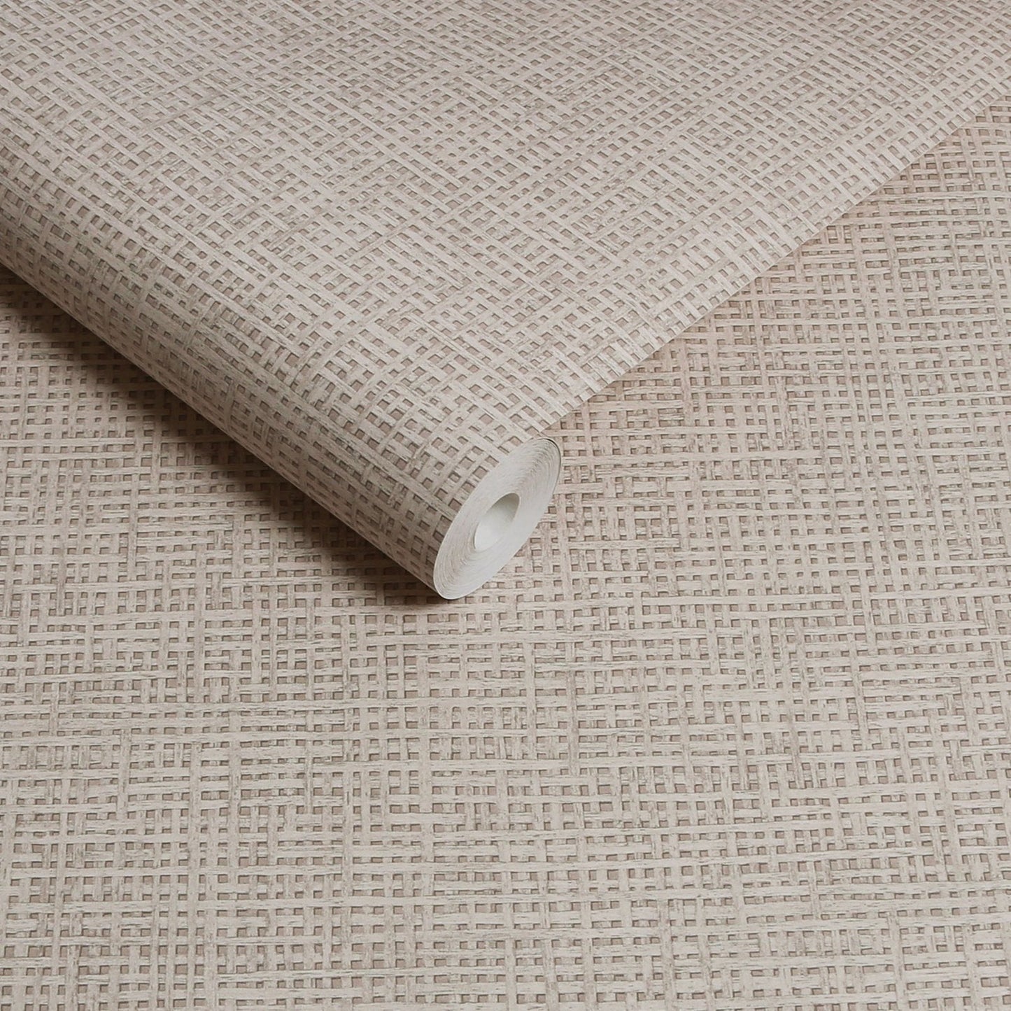 124095 - Rustic Weft Wallpaper - Praline - Graham & Brown