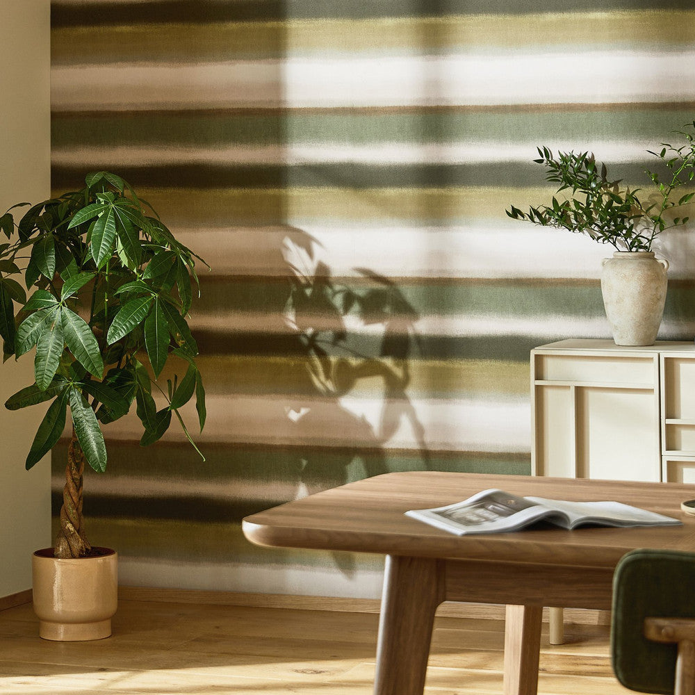 125004 - Equinox Stripe Wallpaper - Green - Next