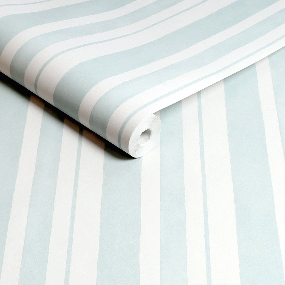 125117 - Watercolour Stripe Wallpaper - Blue - Shabby Chic