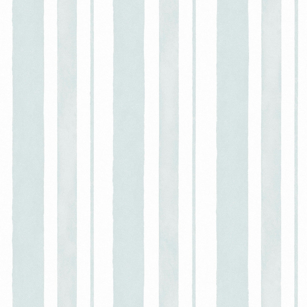 125117 - Watercolour Stripe Wallpaper - Blue - Shabby Chic