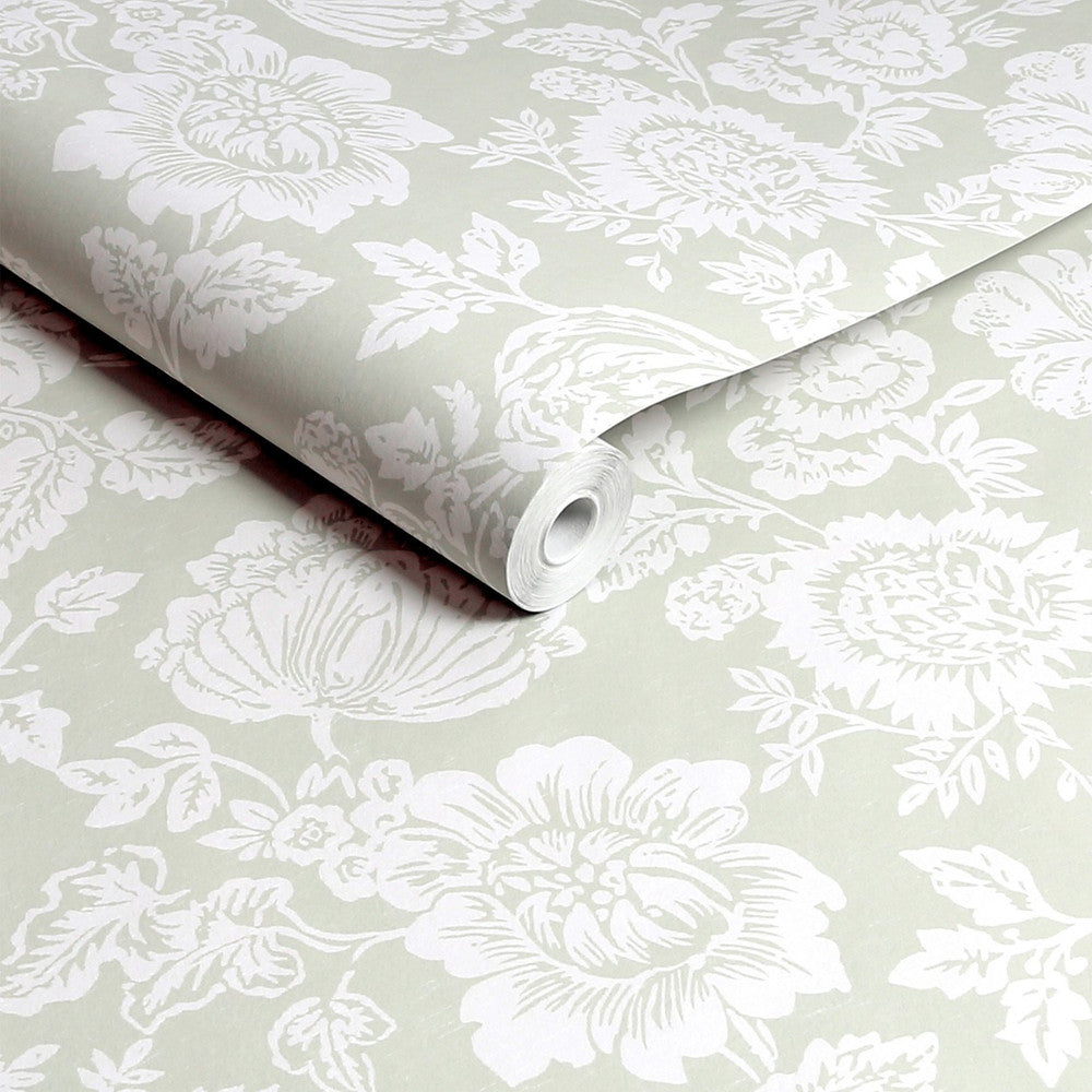 125138 - Stipple Wallpaper - Sage - Shabby Chic